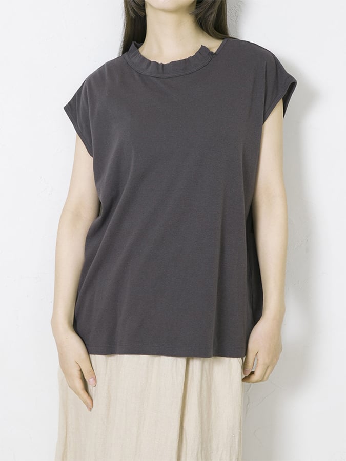 Women's Summer Cotton&Linen Ruffled T-Shirt 