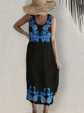 Women'S Ethnic Pattern Sleeveless Dress