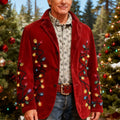 Men's Casual Christmas Print Jacket artswardrobe