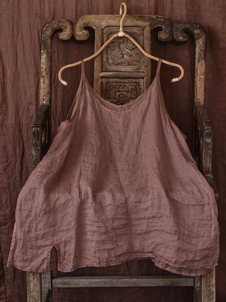 Women's Casual Solid Color Loose Suspender Top artswardrobe