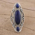 Vintage Blue Stone Silver Ring