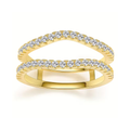 Elegant Double-Layer Gold Bright Ring