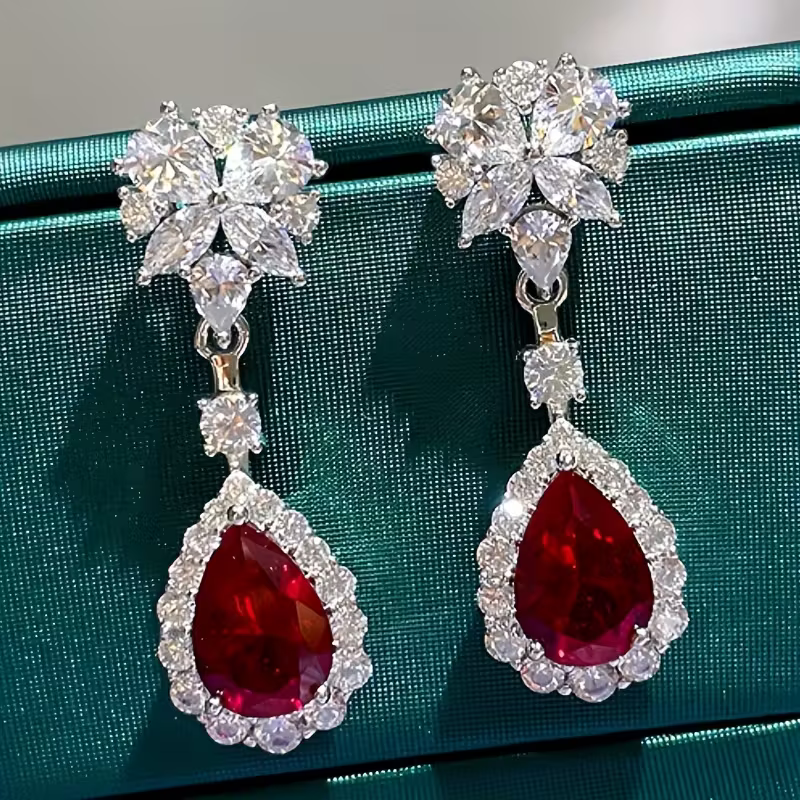 Ruby Royal Drop Earrings