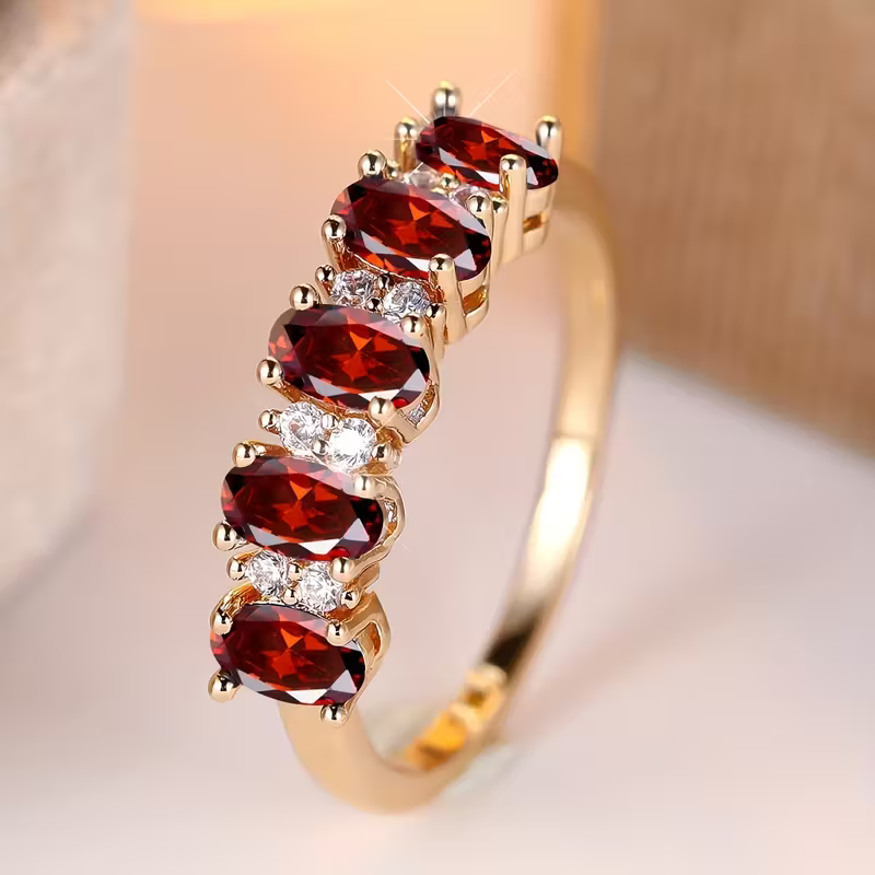 Ruby Row Ring