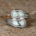 White Opal Ring