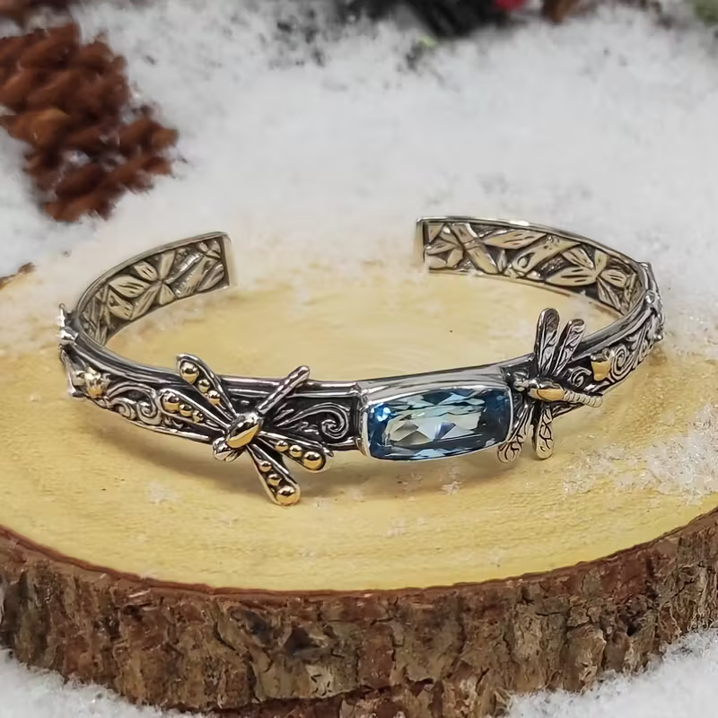 Dragonfly Gemstone Bracelet