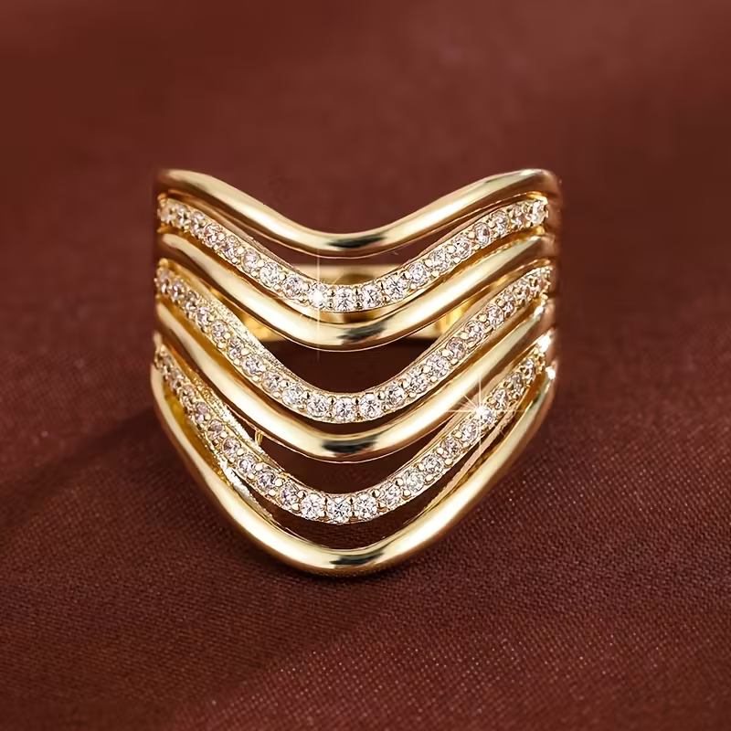 Sculpted Wave Ring
