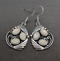 Vintage White Stone Earrings