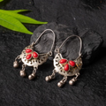 Vintage Red Stones Earrings