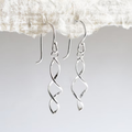Vintage Spiral Silver Earrings