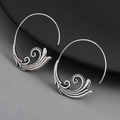 Vintage Spiral Silver Earrings