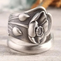 Vintage Silver Rose Ring