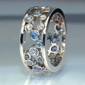 Vintage Inlaid Zirconia Silver Ring