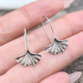 Vintage Silver Lotus Earrings