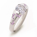 Vintage Purple Butterfly Zirconia Ring