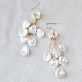 Elegant Baroque White Petal Earrings