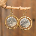 Vintage Gold & Silver Rounded Earrings