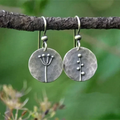 Vintage Rounded Silver Plated Earrings