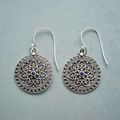 Vintage Silver Mandala Earrings