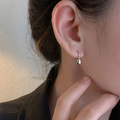 Vintage Silver Rose Earrings