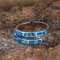 Blue Opal Silver Ring