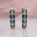 Floral Hoop Earrings