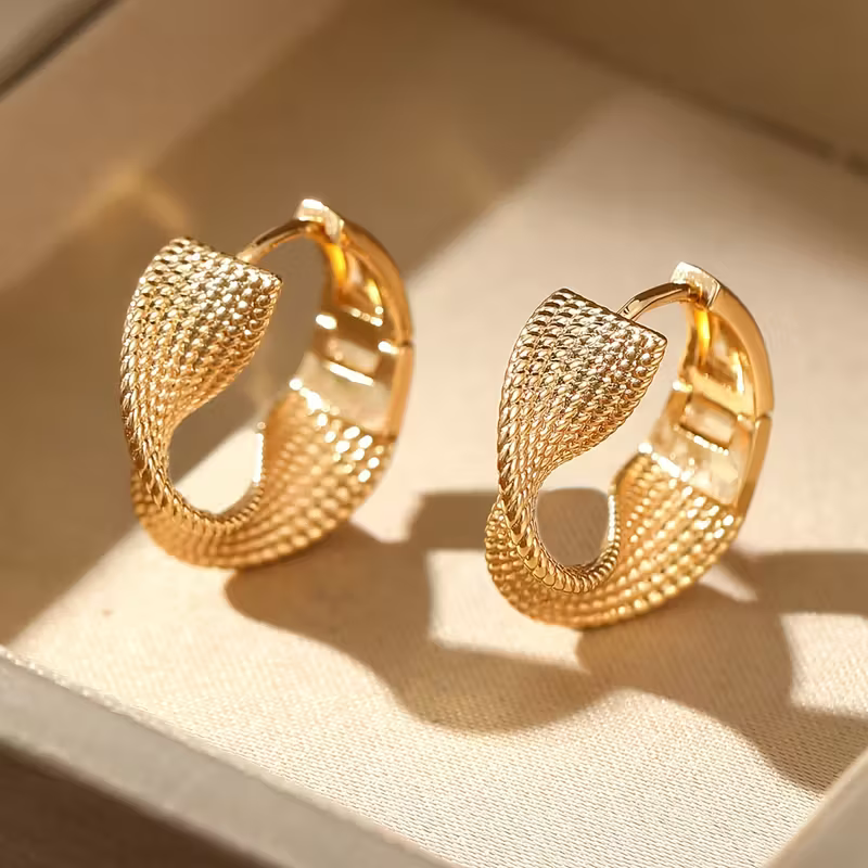Sculpted Infinity Twist Earrings