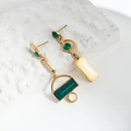 Emerald Geometry Earrings