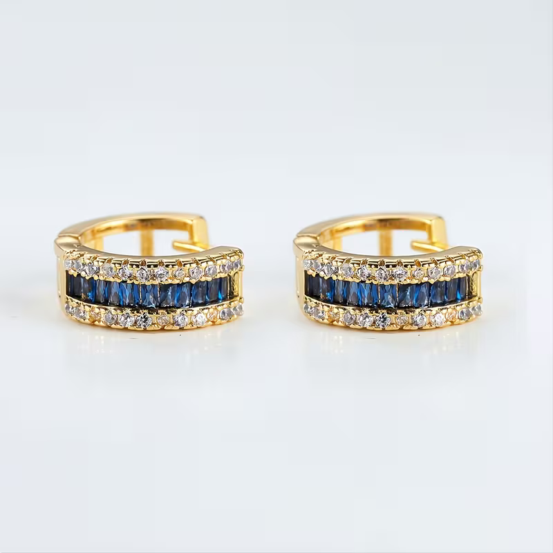 Sapphire Baguette Earrings