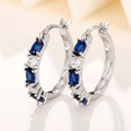 Sapphire Crest Earrings