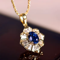 Sapphire Sunburst Necklace