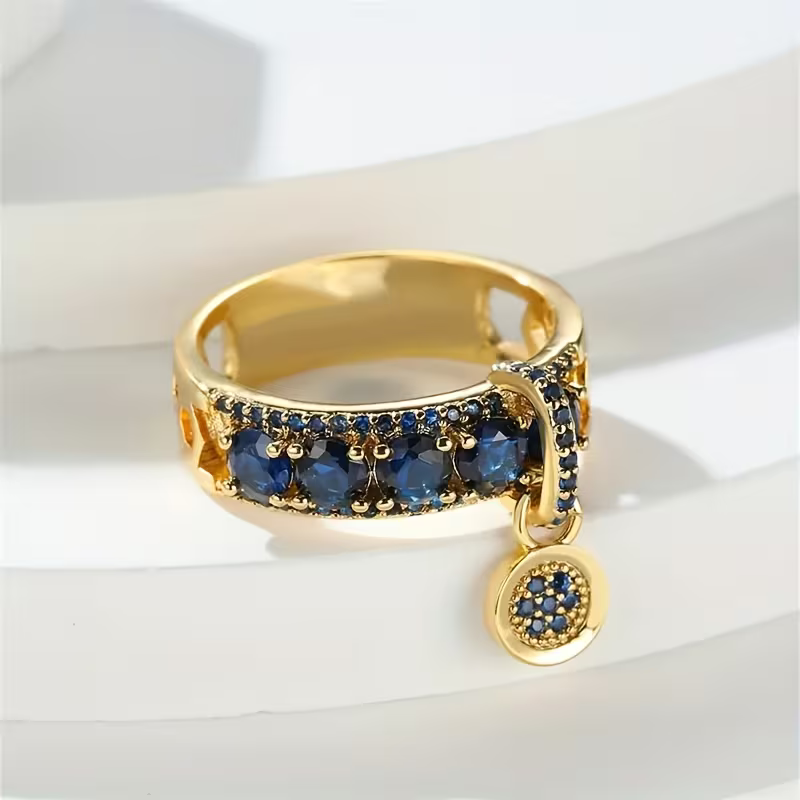 Sapphire Charm Ring