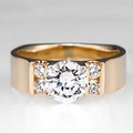 Vintage Gold Zirconia Ring