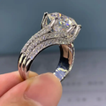 Vintage Crystal Silver Ring