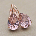 Vintage Pink Glass Drop Earrings