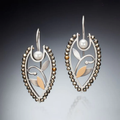 Vintage Hollow Flower & Pearl Earrings