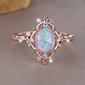 Vintage Opal Rose Ring