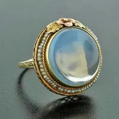 Vintage Rounded Moonstone Ring