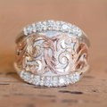 Vintage Silver & Rose Ring