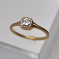 Vintage Glass Square Ring