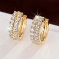 Bright Gold Stud Earrings