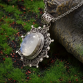 Vintage Moonstone Rounded Necklace