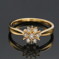 Zirconia Daisy Gold Ring