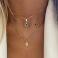 Golden Layered Nazar Necklace