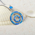 Opal Hoops Necklace