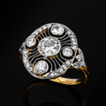 Mandala Bright Gold Ring