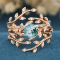 Exotic Rounded Green Stone Ring