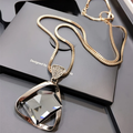 Crystal Pendant Gold Necklace