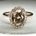 Exquisite Rounded Glass Gold Ring