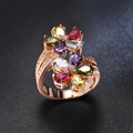 Adjustable Colorful Flower Spiral Ring